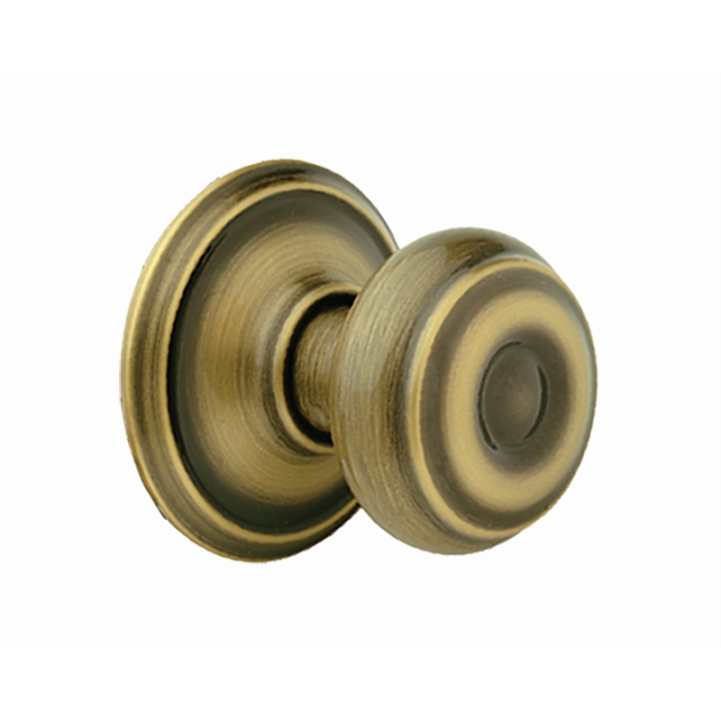 Schlage FSeries Passage Knob Set Antique Brass Bunnings Warehouse