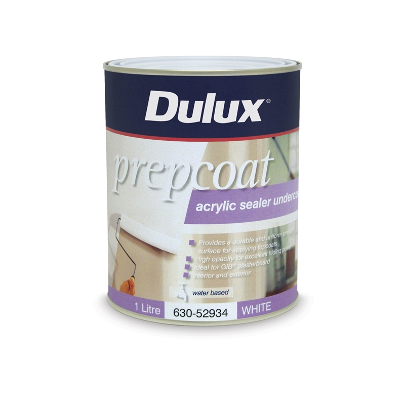 Dulux Prepcoat Sealer Undercoat 1L White Acrylic Bunnings Warehouse