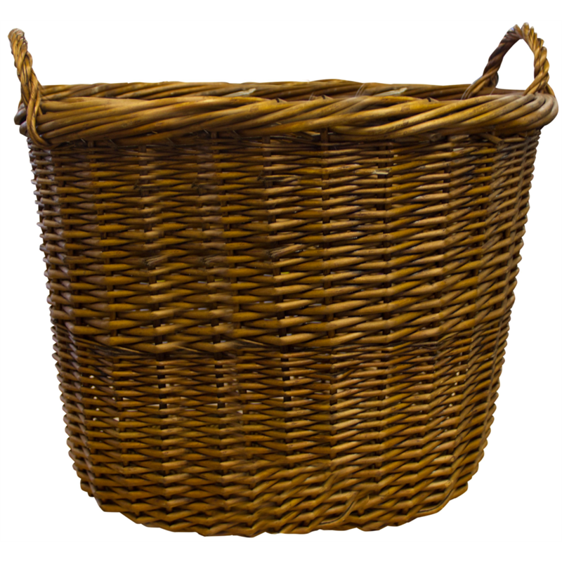 Cane Log Basket 30cm Dark SKU 00243703 Bunnings Warehouse