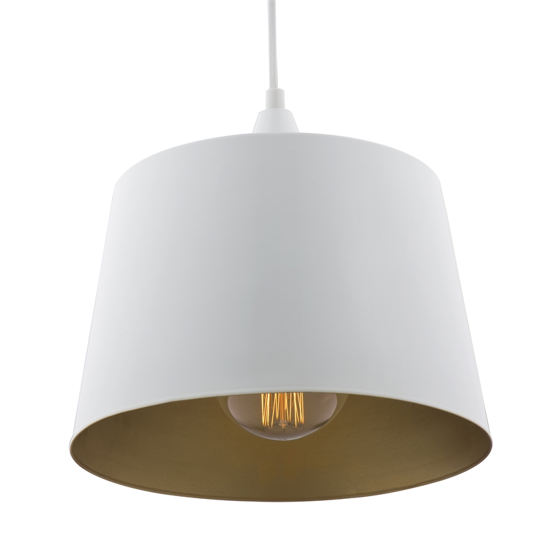 Verve Harlan Pendant Lamp White & Copper Bunnings Warehouse