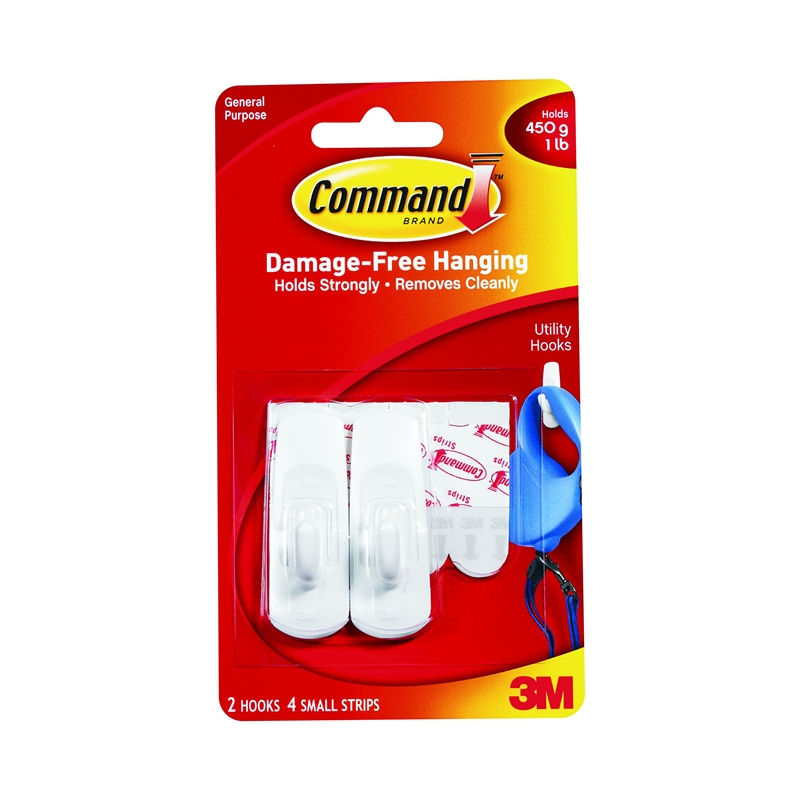 Command™ Small White Hooks 2 Pack Bunnings Warehouse