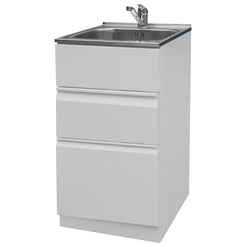 Dissco Laundry Tub Twin Drawer 465x560mm Bunnings Warehouse