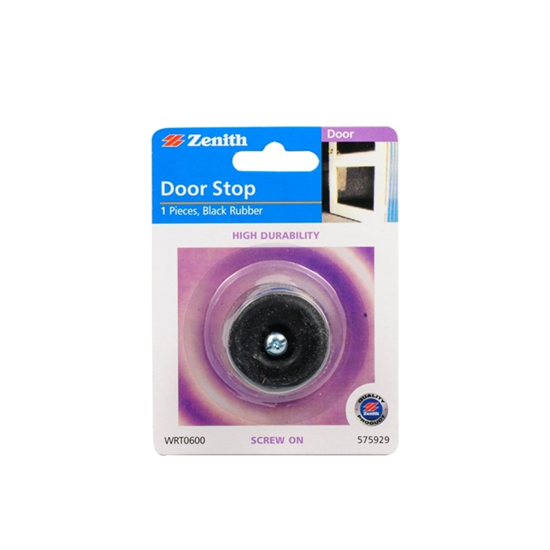 Zenith Door Stop Rubber Black Bunnings Warehouse