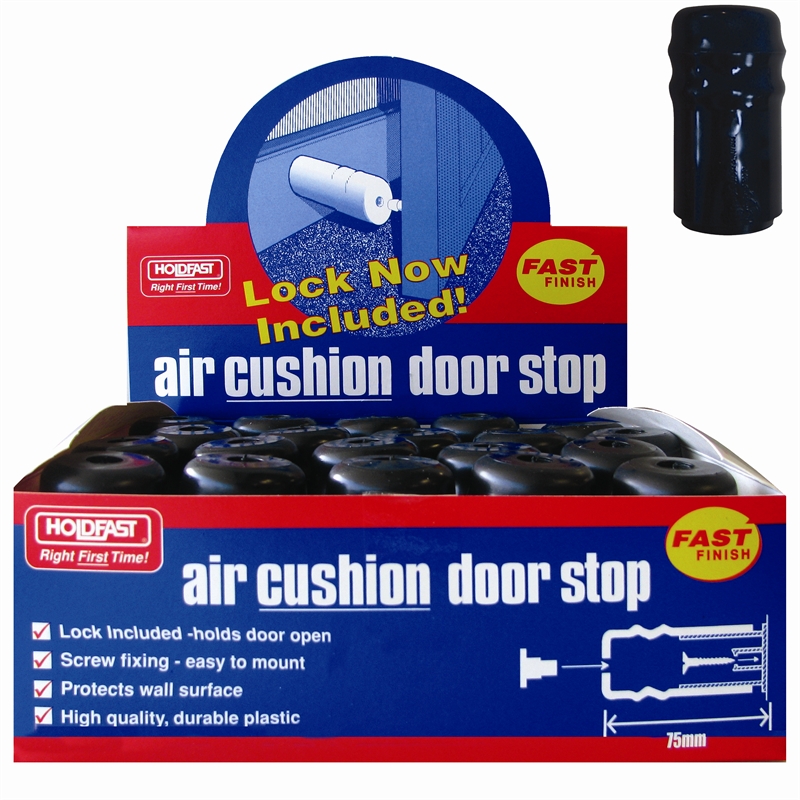 Holdfast Air Cushion Door Stop Black Bunnings Warehouse