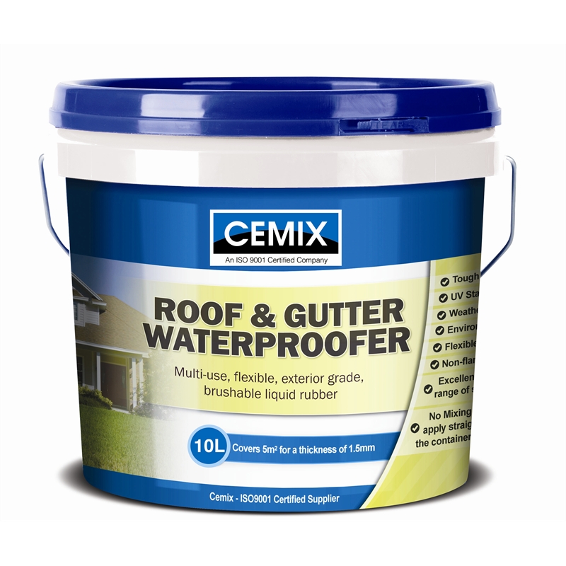 Cemix Roof & Gutter Waterproofer Grey 10L | Bunnings Warehouse