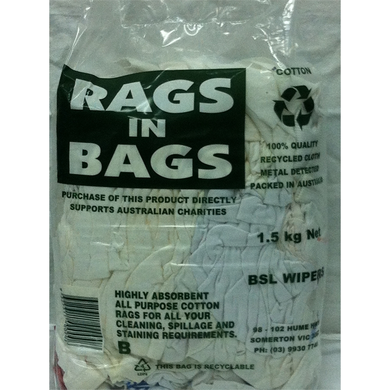 Bag of Rags 1.5kg Bag Of White Rags Bunnings Warehouse