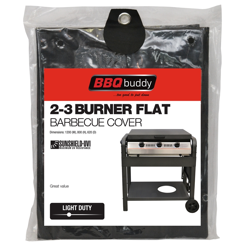 BBQ Buddy 23 Burner Flat BBQ Cover Light Duty Black SKU 00301726