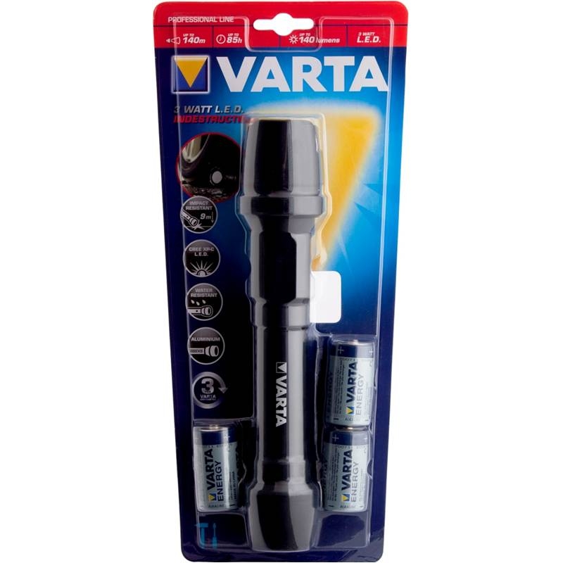 Varta Cree LED Torch 3W 3C Batteries Bunnings Warehouse