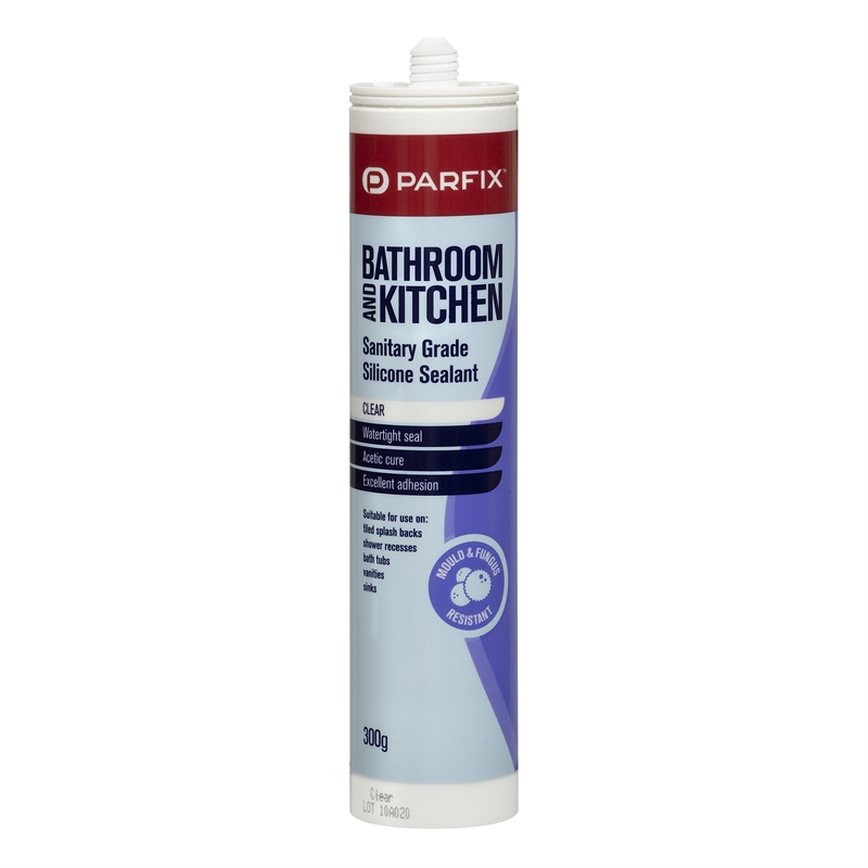 Parfix Bathroom and Kitchen Silicone 300g Clear  Bunnings Warehouse