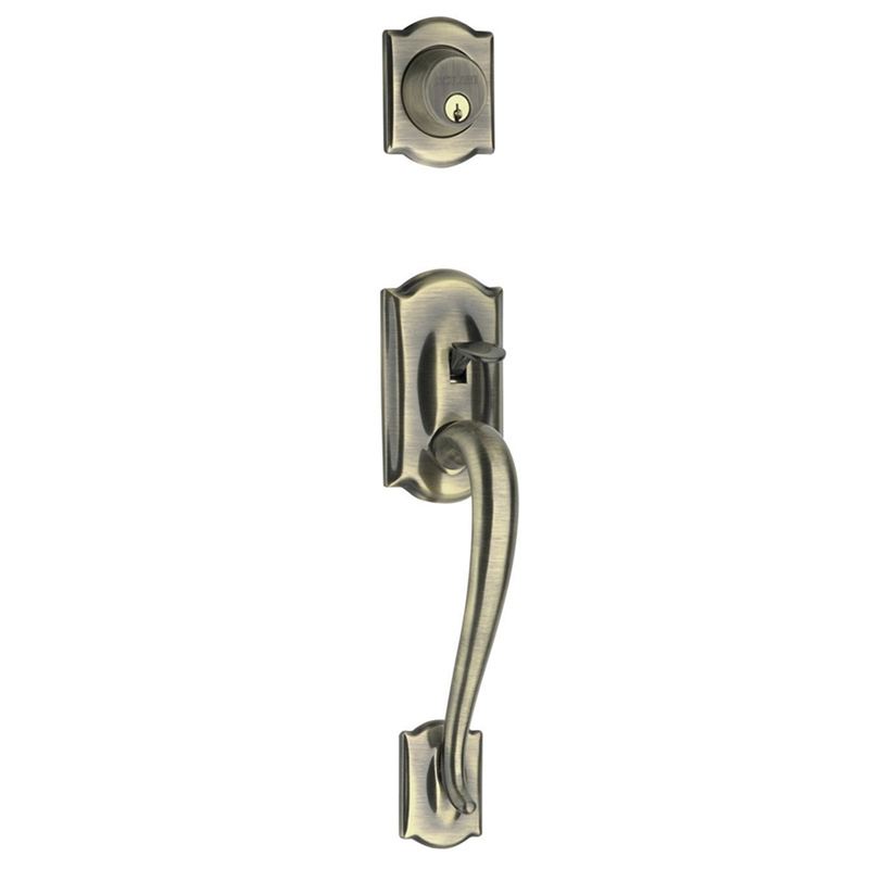 Schlage F-Series Gripset Double Cylinder Door Handle AS | Bunnings ...