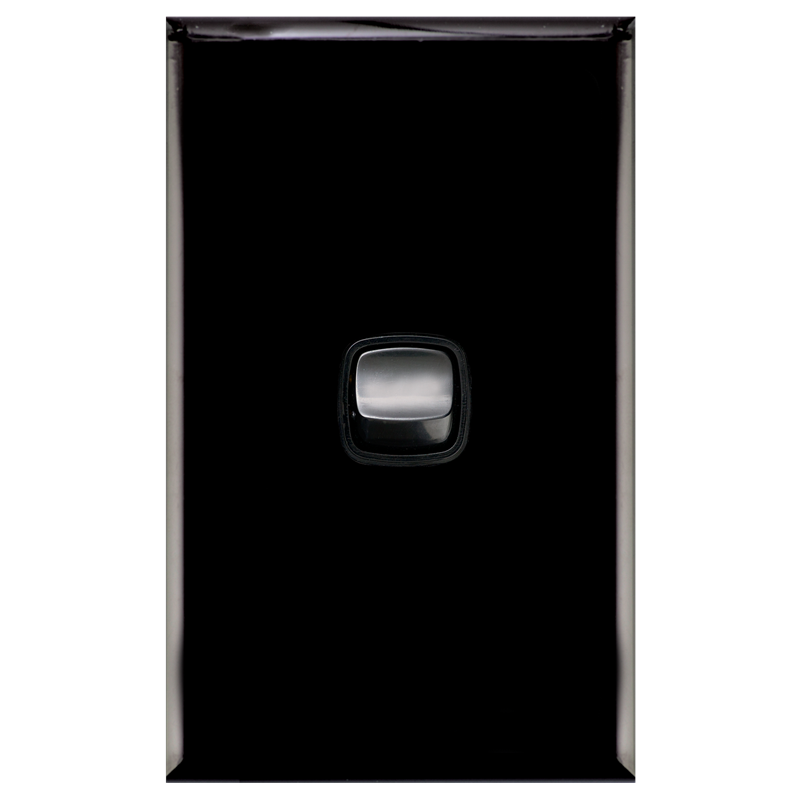 HPM Excel 1 Gang Light Switch Black Bunnings Warehouse