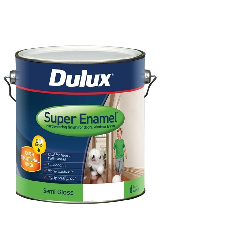  Dulux Super Enamel Semi Gloss 2L White Bunnings Warehouse