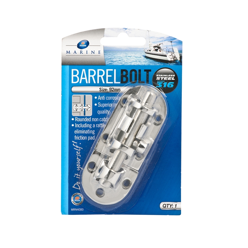 Zenith Barrel Bolt 316 Stainless Steel 92mm Bunnings Warehouse