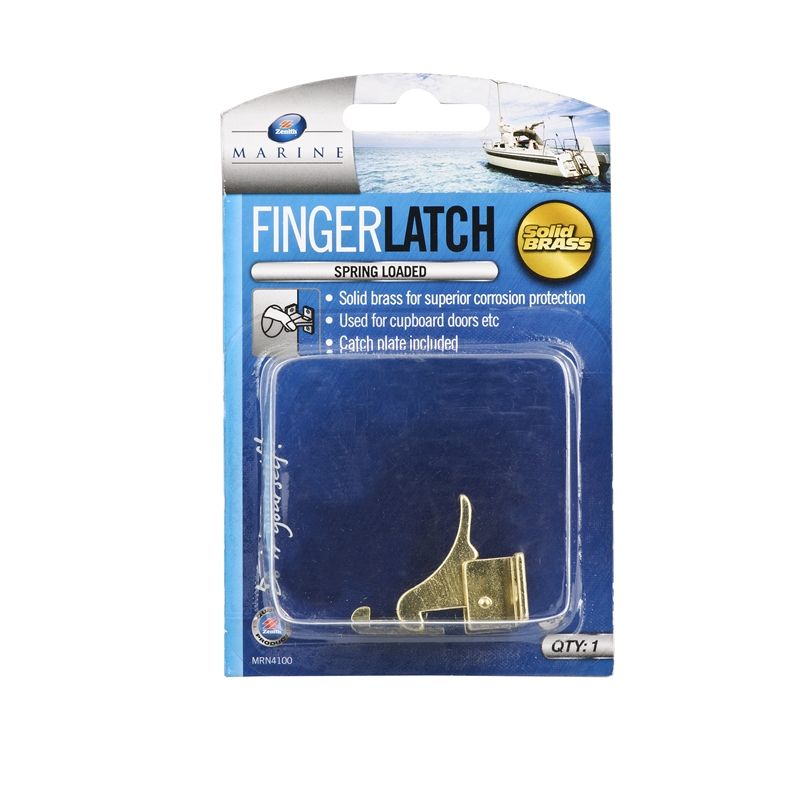Zenith Finger Latch Brass Bunnings Warehouse