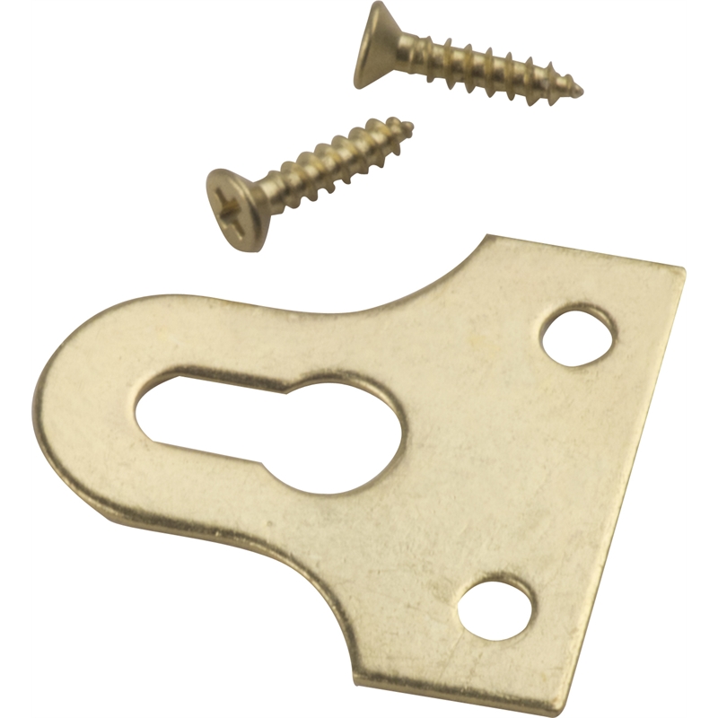 TIC Framing Keyhole Plates Brass Plated 3pk Bunnings Warehouse