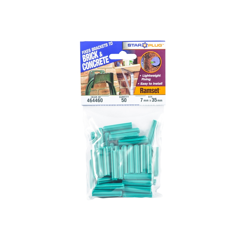 Ramset Wall Plugs 7 x 35mm Green Plastic 50pk Bunnings Warehouse