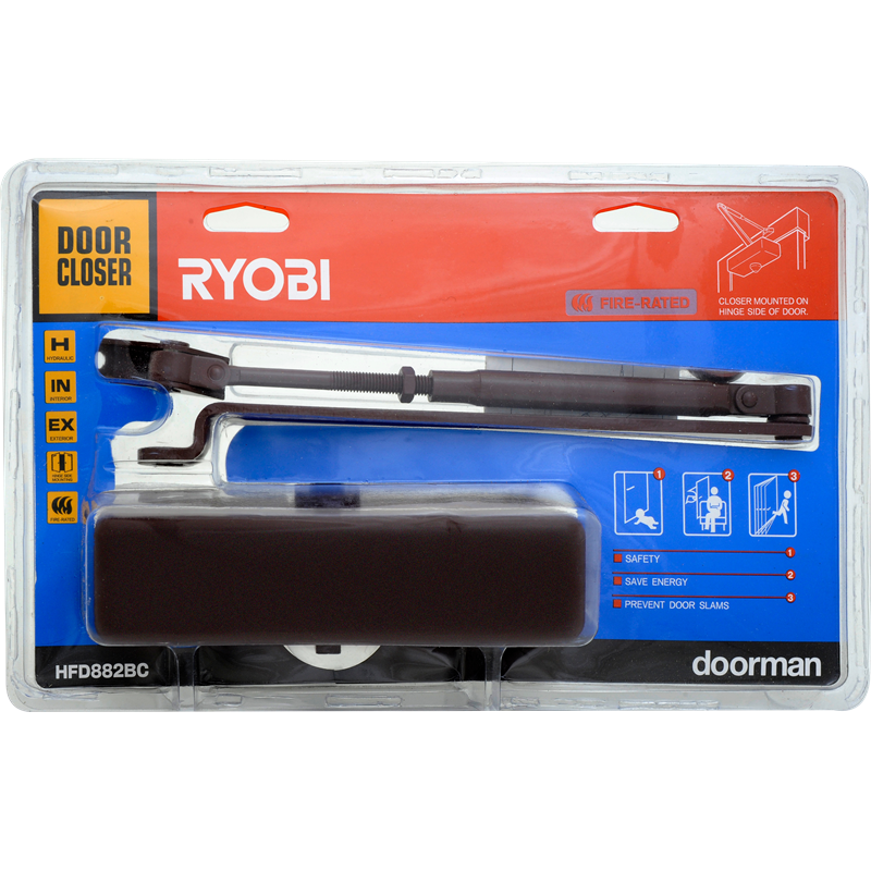 Ryobi Door Closer Light Duty Brown Bunnings Warehouse