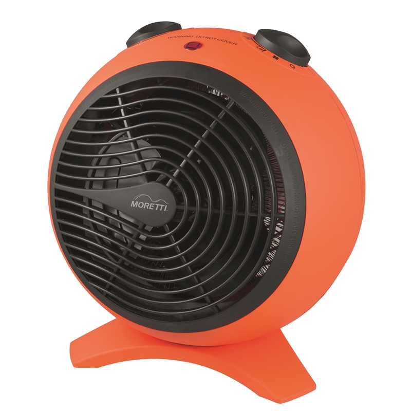 Moretti Fan Heater 2000W Orange & Black Bunnings Warehouse