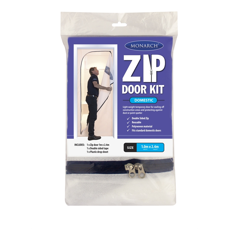 Monarch Zip Door Kit 2.4x1.0m Clear Bunnings Warehouse