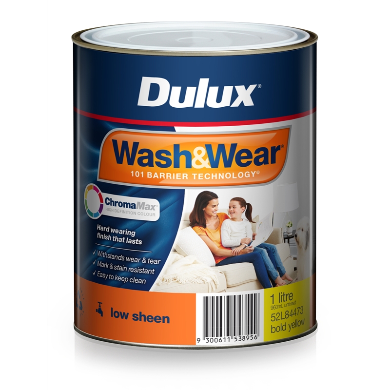 Dulux 1L Bold Yellow Low Sheen Wash&Wear Interior Paint