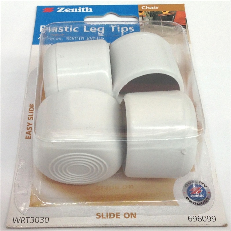 Zenith Plastic Leg Tip for Chairs 30mm White 4pk Bunnings Warehouse