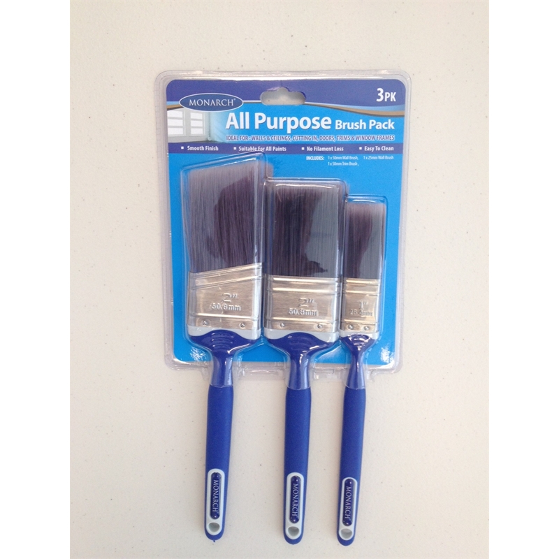Monarch All Purpose Paint Brush 3pk SKU 01662136 Bunnings Warehouse