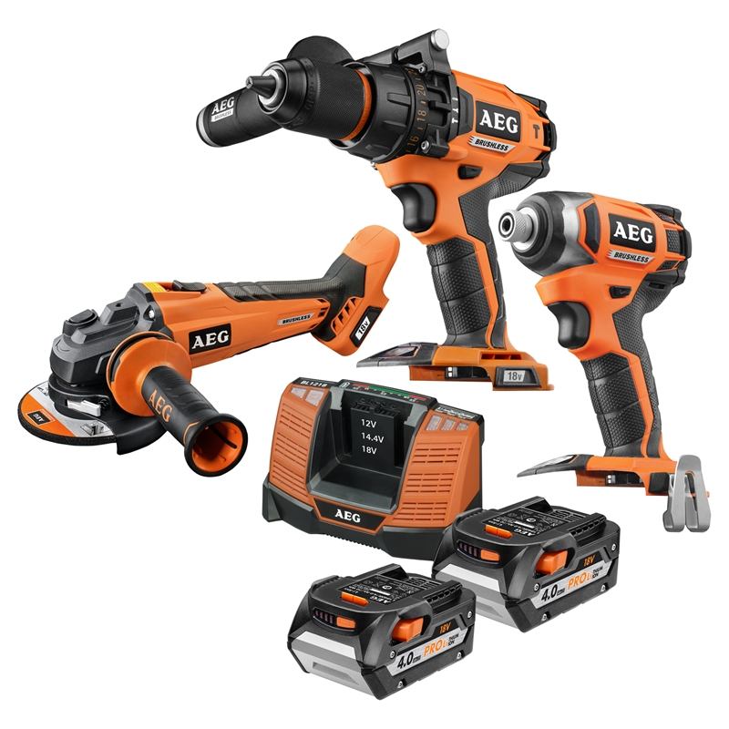 AEG Brushless 18V Combo Kit 3pc SKU 00265054 Bunnings Warehouse