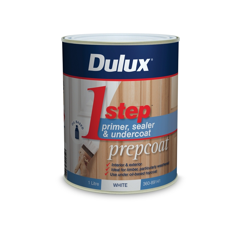 Dulux 1 Step 1L White Primer Seal Undercoat Oil Based Bunnings Warehouse