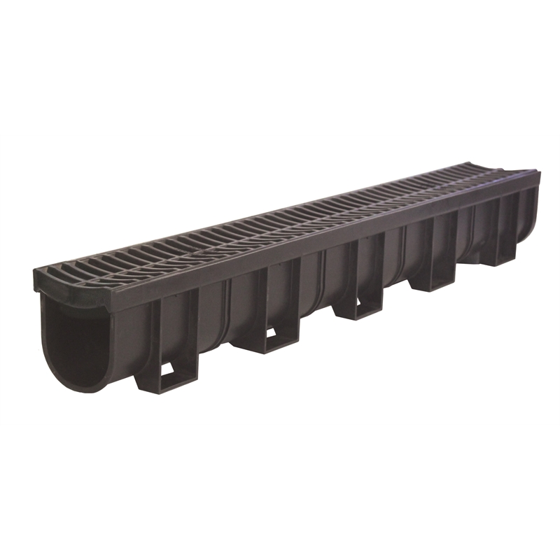 Everhard 100 x 3000mm Black Easy Drain Channel and Grate Bunnings