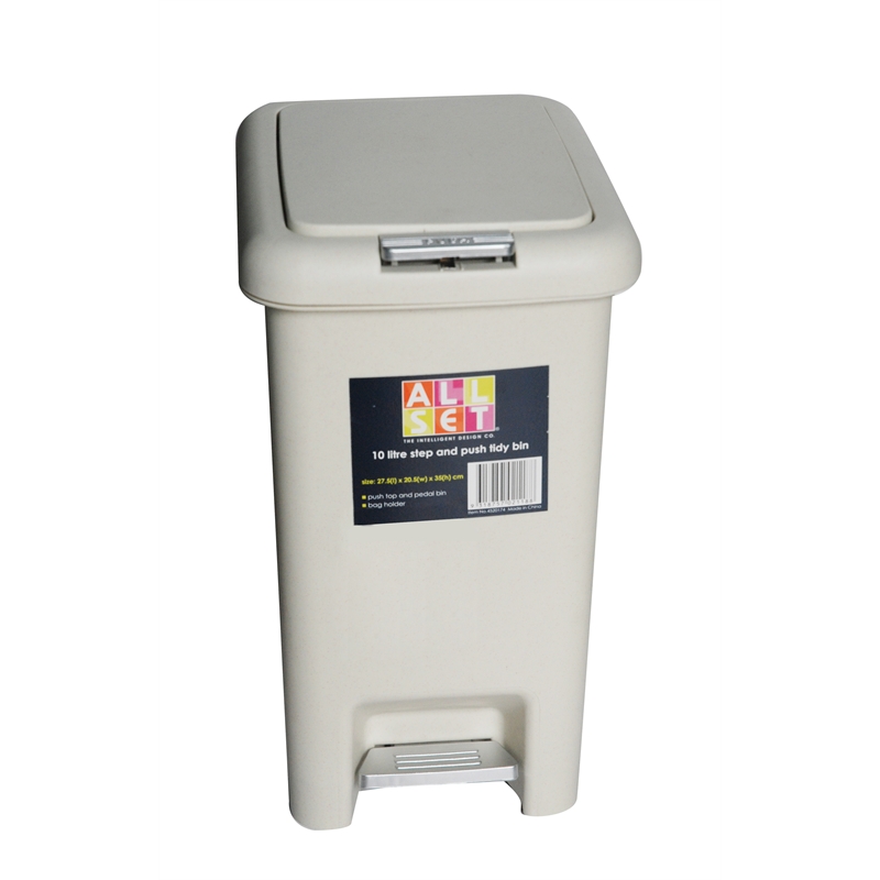 All Set Step/Push Pedal Bin 10L Bunnings Warehouse