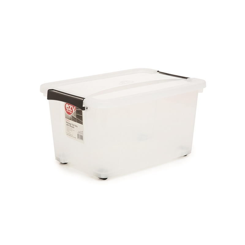 Ezy Storage Classic Rolling Bin 15L Clear Bunnings Warehouse