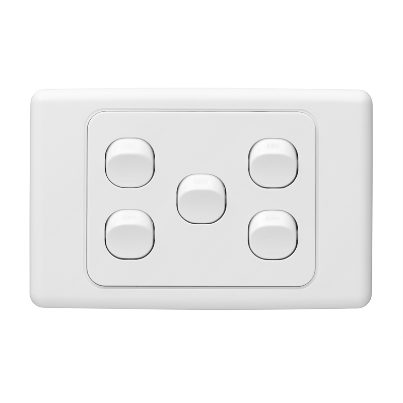 DETA 5 Gang Light Switch Bunnings Warehouse