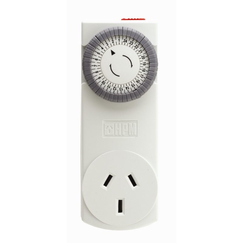 HPM Plug In Slimline Timer 24hr White D810SLIM Bunnings Warehouse