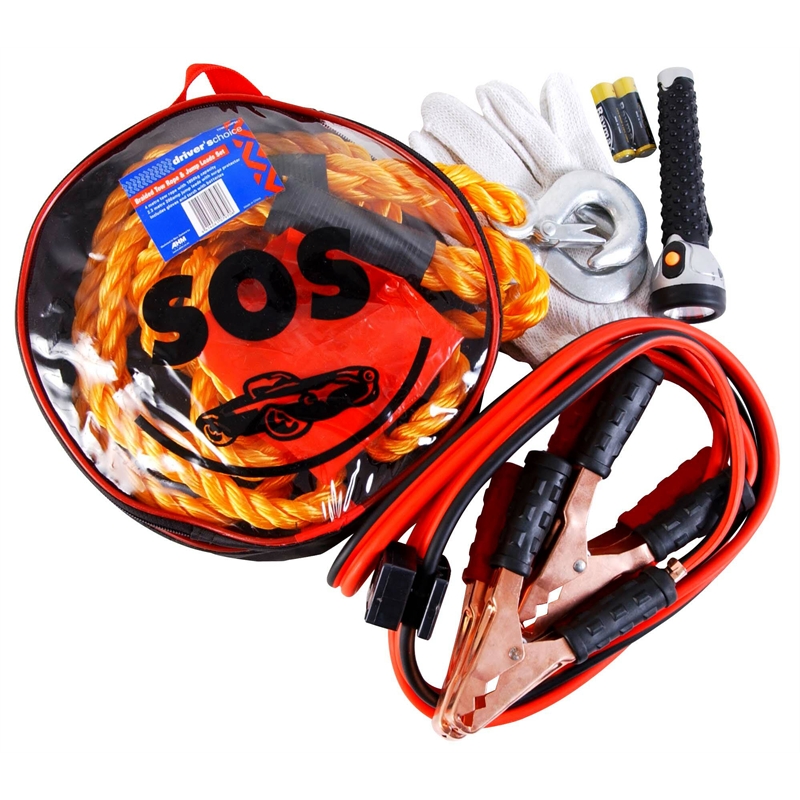 Drivers Choice Tow/Jumper Lead Breakdown Kit 4pc Bunnings Warehouse