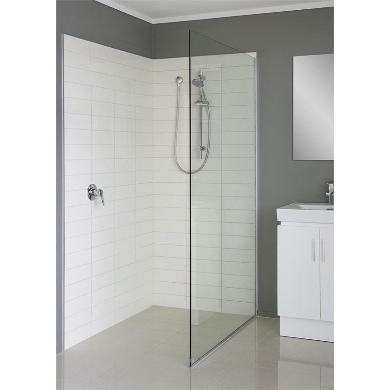 Stein Frameless Shower Panel 1200 x 2000mm Glass SKU 00228298