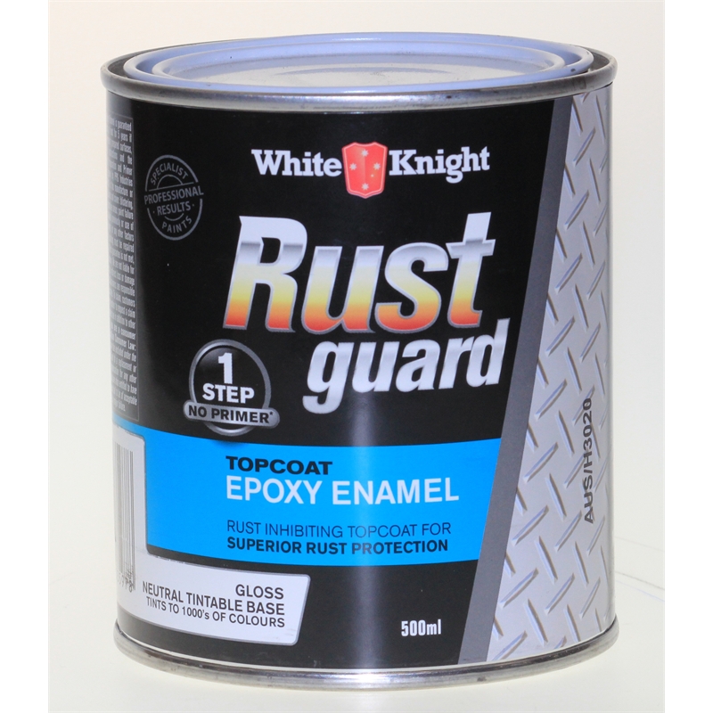 White Knight Rust Guard Epoxy Enamel Paint 500ml Neutral Bunnings