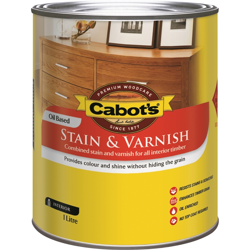 Cabot's 1L Gloss Jarrah Oil Based Stain and Varnish ...