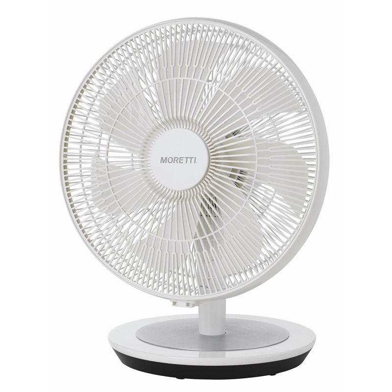 Moretti Desk Fan 300mm White / Silver SKU 04441567 Bunnings Warehouse