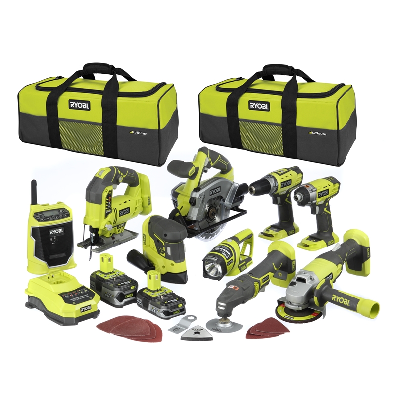 Ryobi ONE+ 18V Combo Kit 9pc SKU 06210641 | Bunnings Warehouse