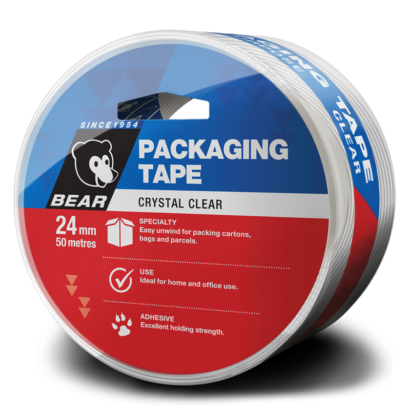 Bear Packaging Tape 24mmx50m Clear Bunnings Warehouse