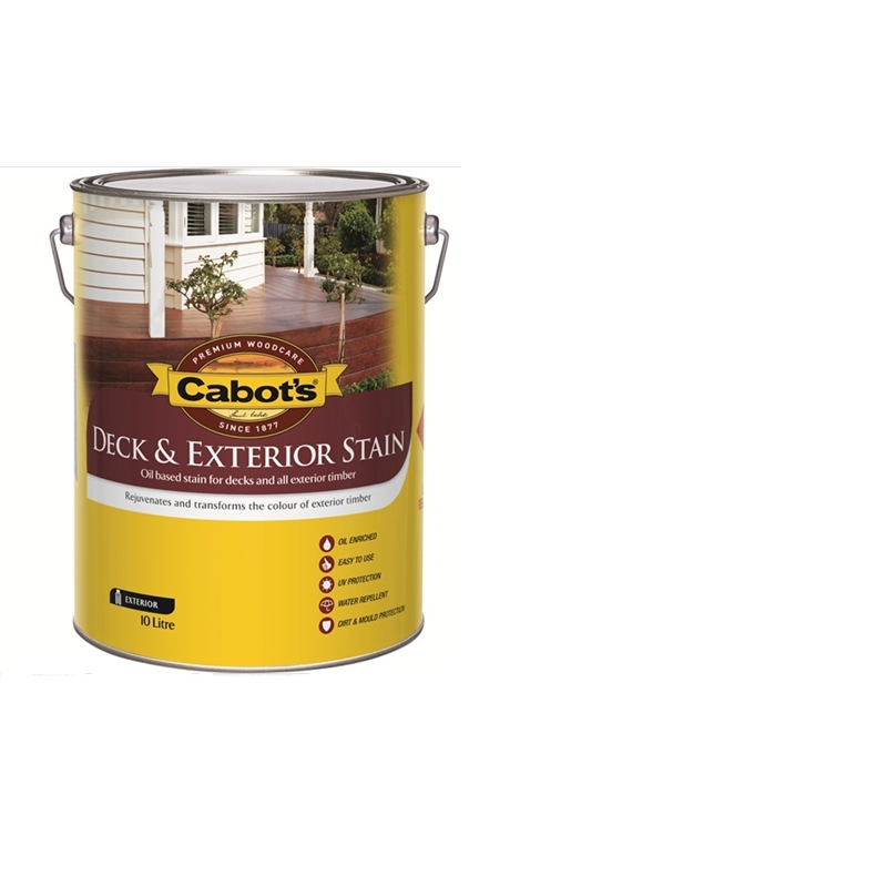 Cabot's Deck &amp; Exterior Stain Oil Based 10L Charcoal 