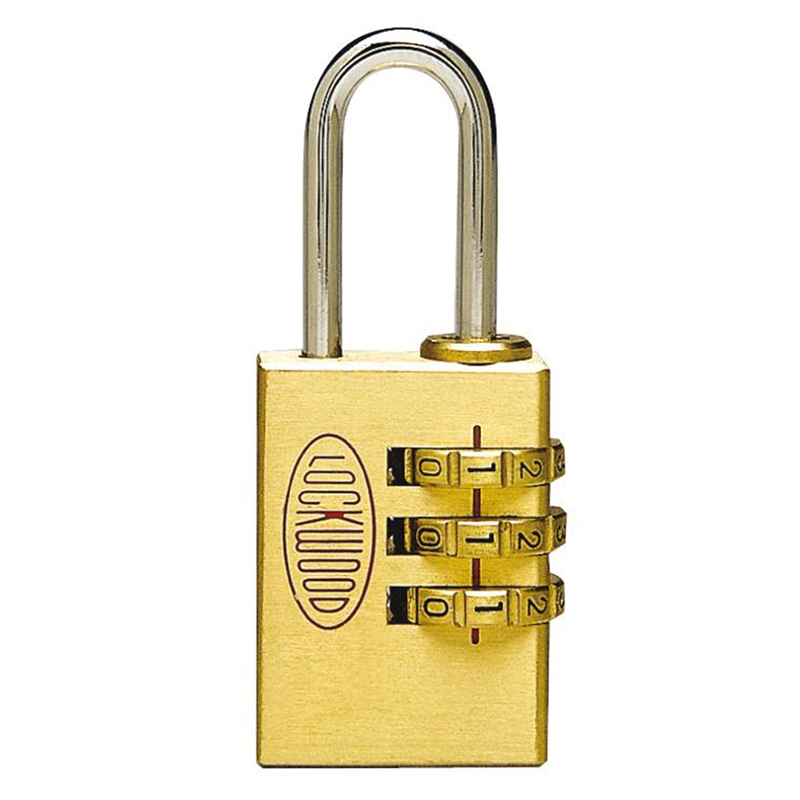 Lockwood 150 Series 30mm Combination Reset Padlock Brass Bunnings Warehouse