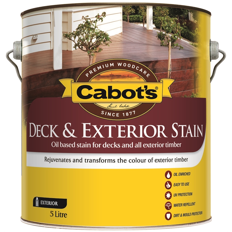 Cabot's Deck & Exterior Stain Oil Based 5L Blackbean | Bunnings Warehouse