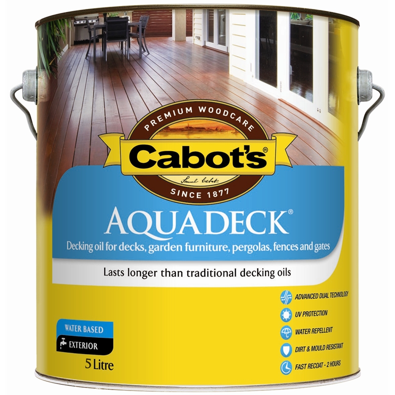 Cabot's Aquadeck Decking Oil 5L Kwila Bunnings Warehouse