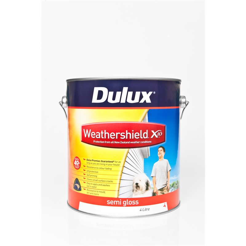 Dulux Weathershield X10 Semi Gloss 4L Vivid White Bunnings Warehouse