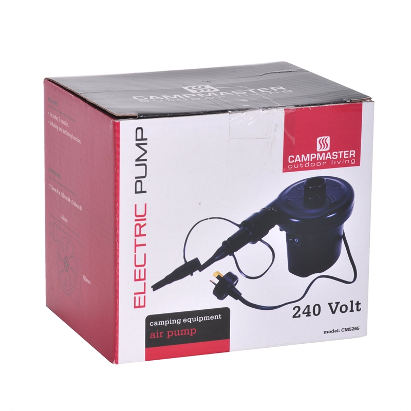 Campmaster 240V Air Pump with Switch SKU 00501031 Bunnings Warehouse