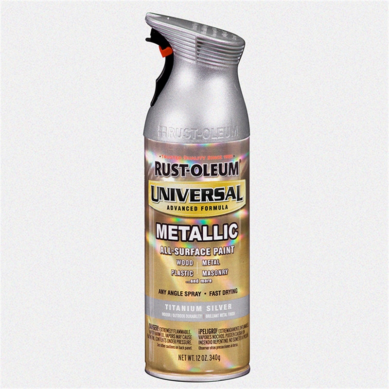 RustOleum Universal 340g Metallic Titanium Silver Bunnings Warehouse