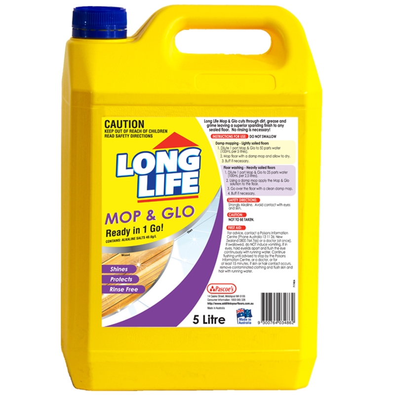 Long Life Mop Glo Floor Cleaner 5l Bunnings Warehouse Long Life Mop Glo Floor Cleaner 5l
