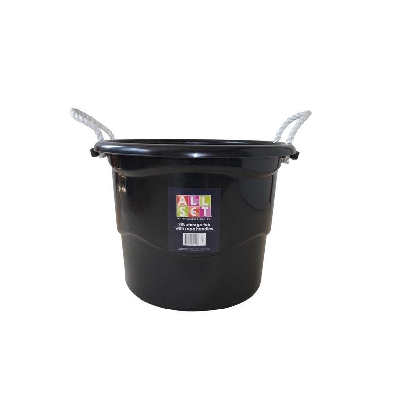 All Set 38l Storage Tub With Rope Handles