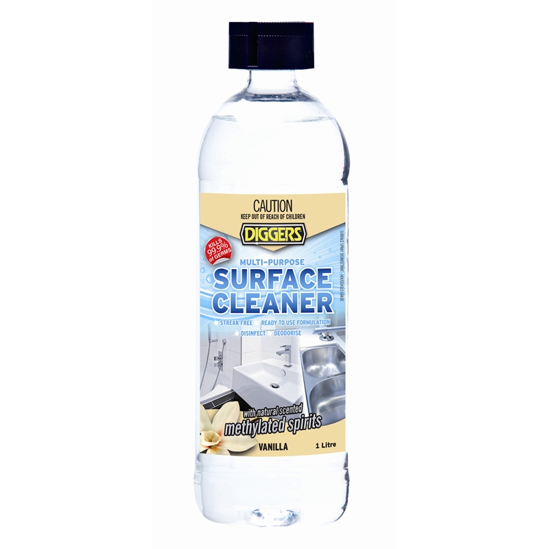 Diggers 1L Vanilla Surface Cleaner with Methylated Spirits